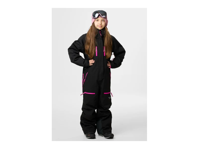 Cervinia Skisuit JR, Black/Fresh Pink
