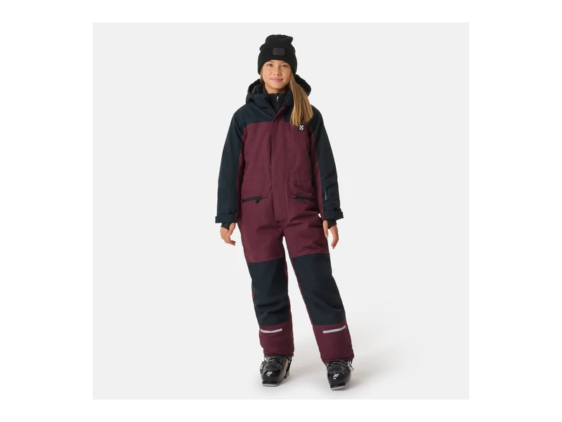 Cortina Ski Overall JR, Burgundy/Black