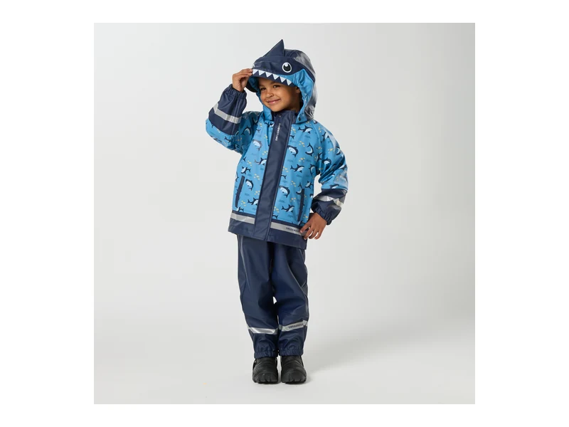 Swedemount Splash Rain Set Kids, Navy Shark