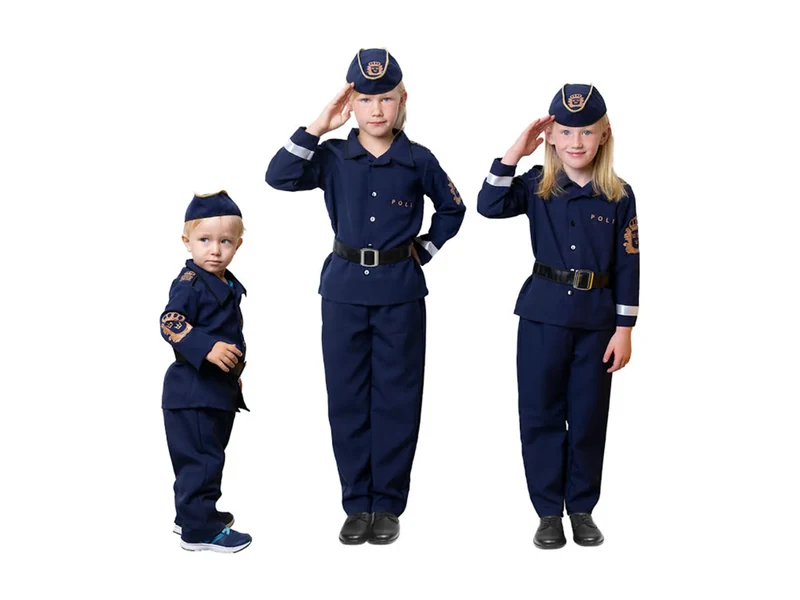Svensk Polis Barn Maskeraddräkt, Small