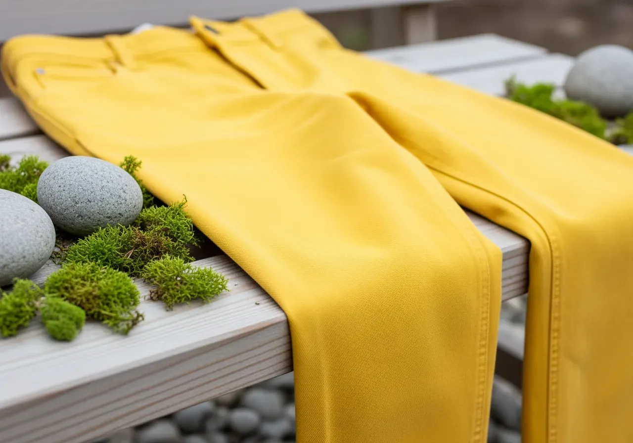 Gula byxor för barn i lek