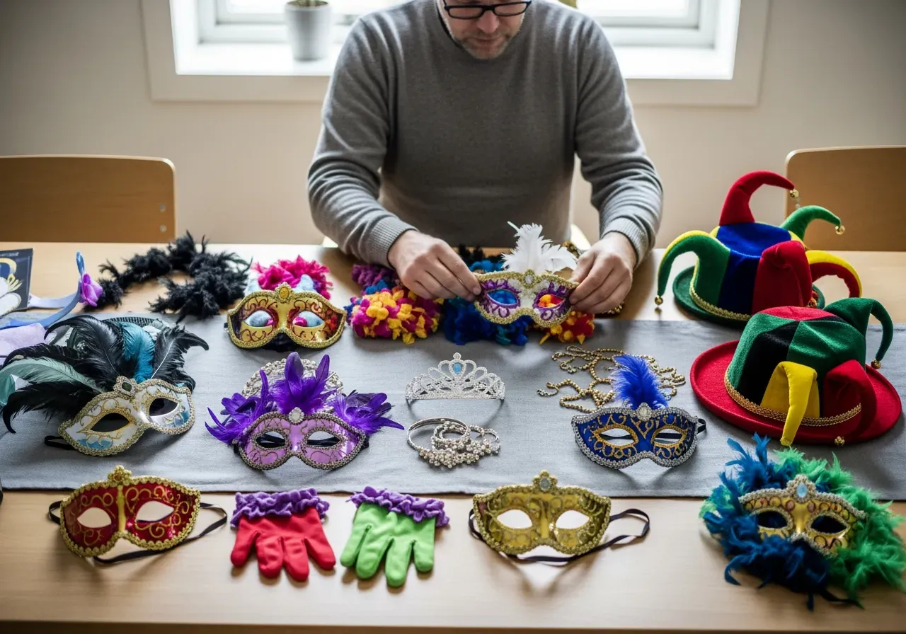 Maskeraddetaljer för barnfamiljer