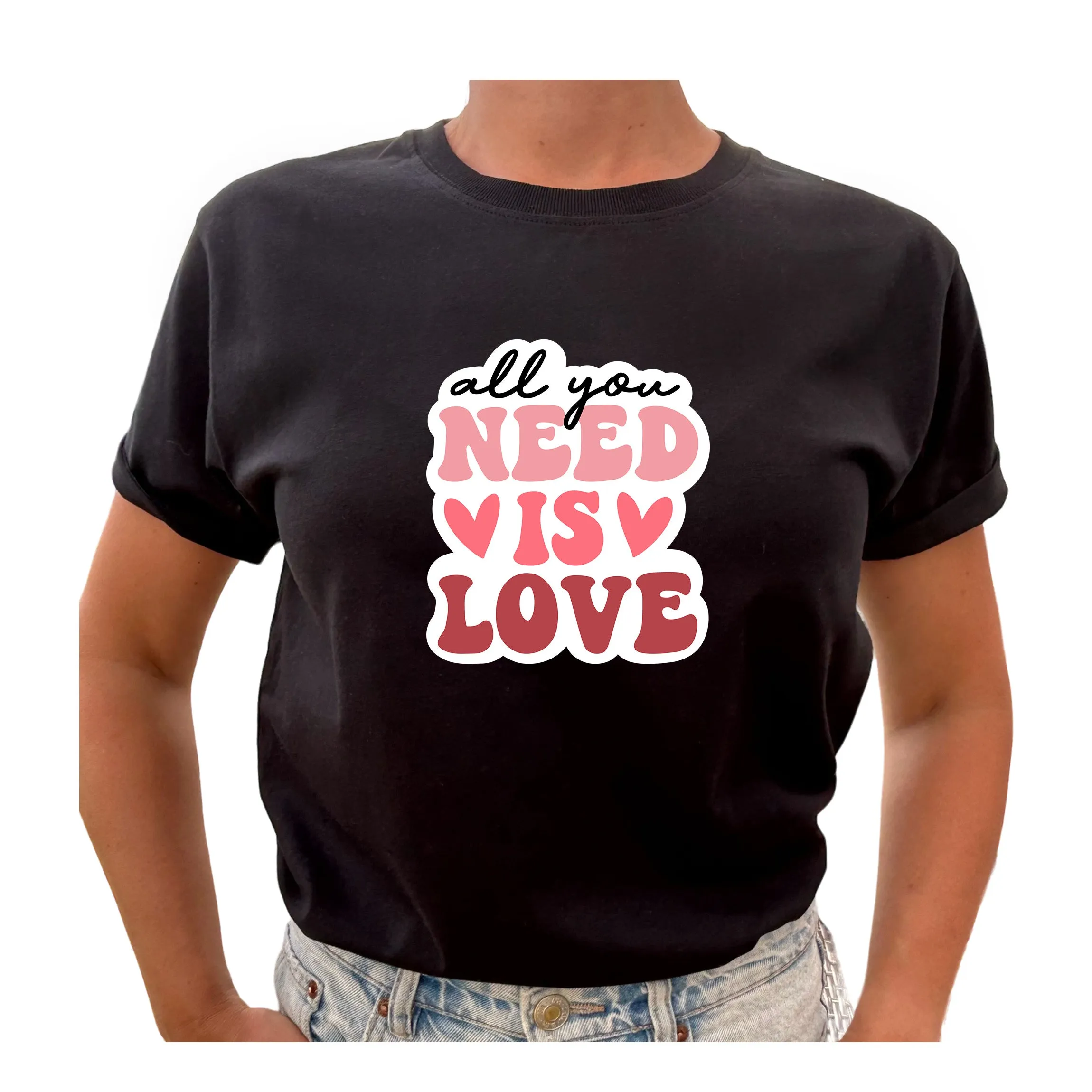 All You Need Is Love – Kärlek För Alltid T-shirt - Svart / S