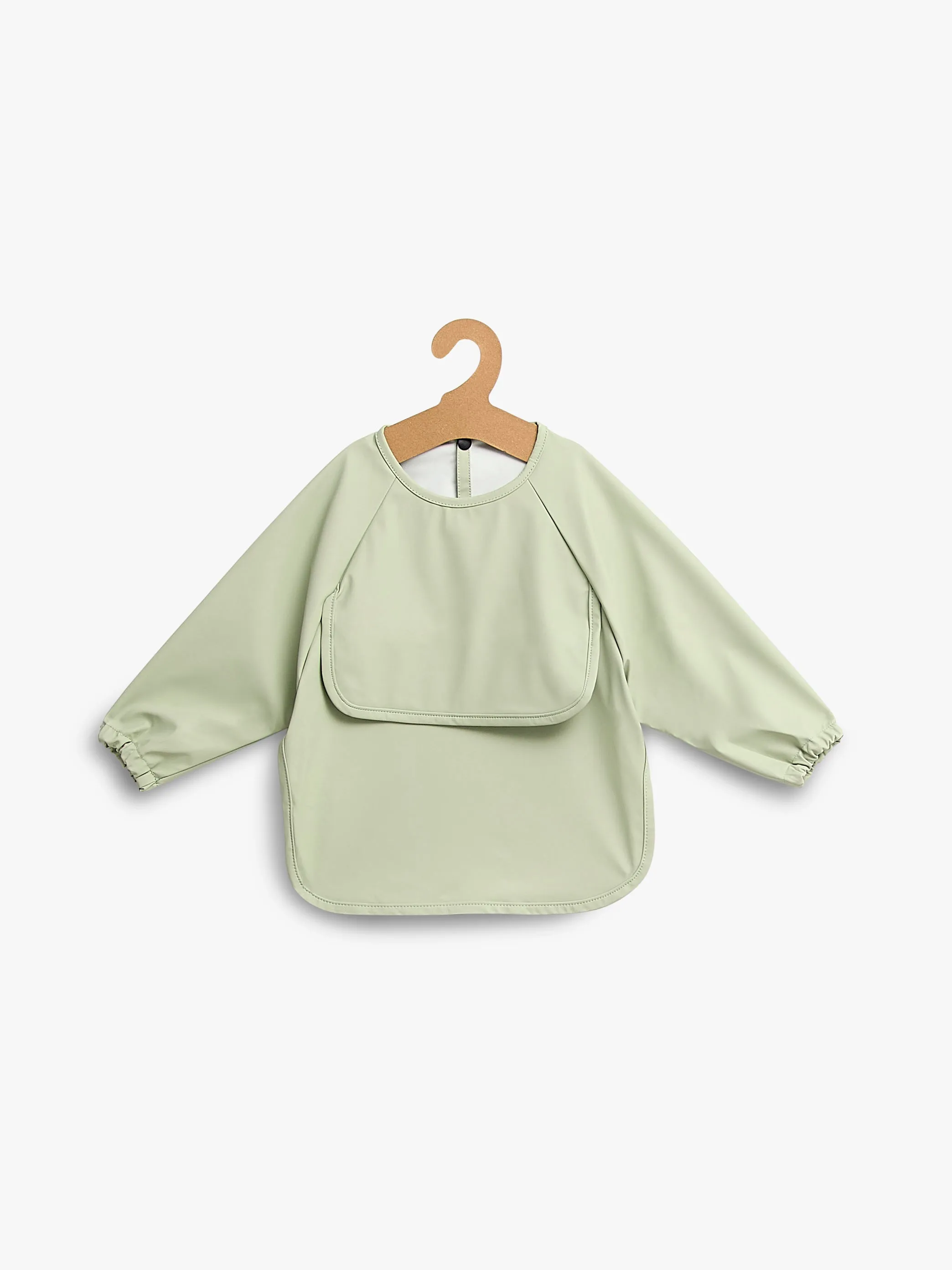 Beemoo CARE Bib  Långärmad Haklapp, Soft Green