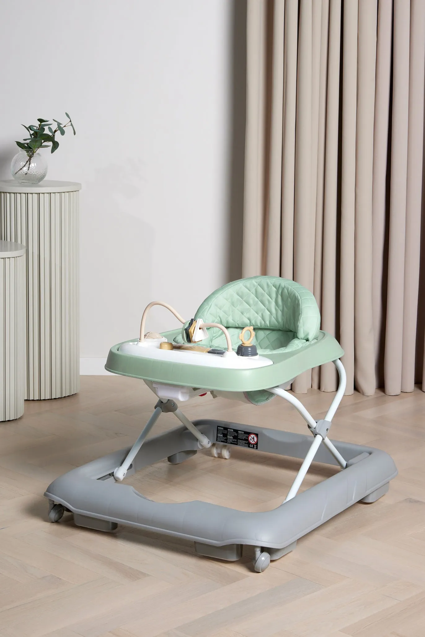 Beemoo PLAY Steps Lära-gå-stol, Green/Grey