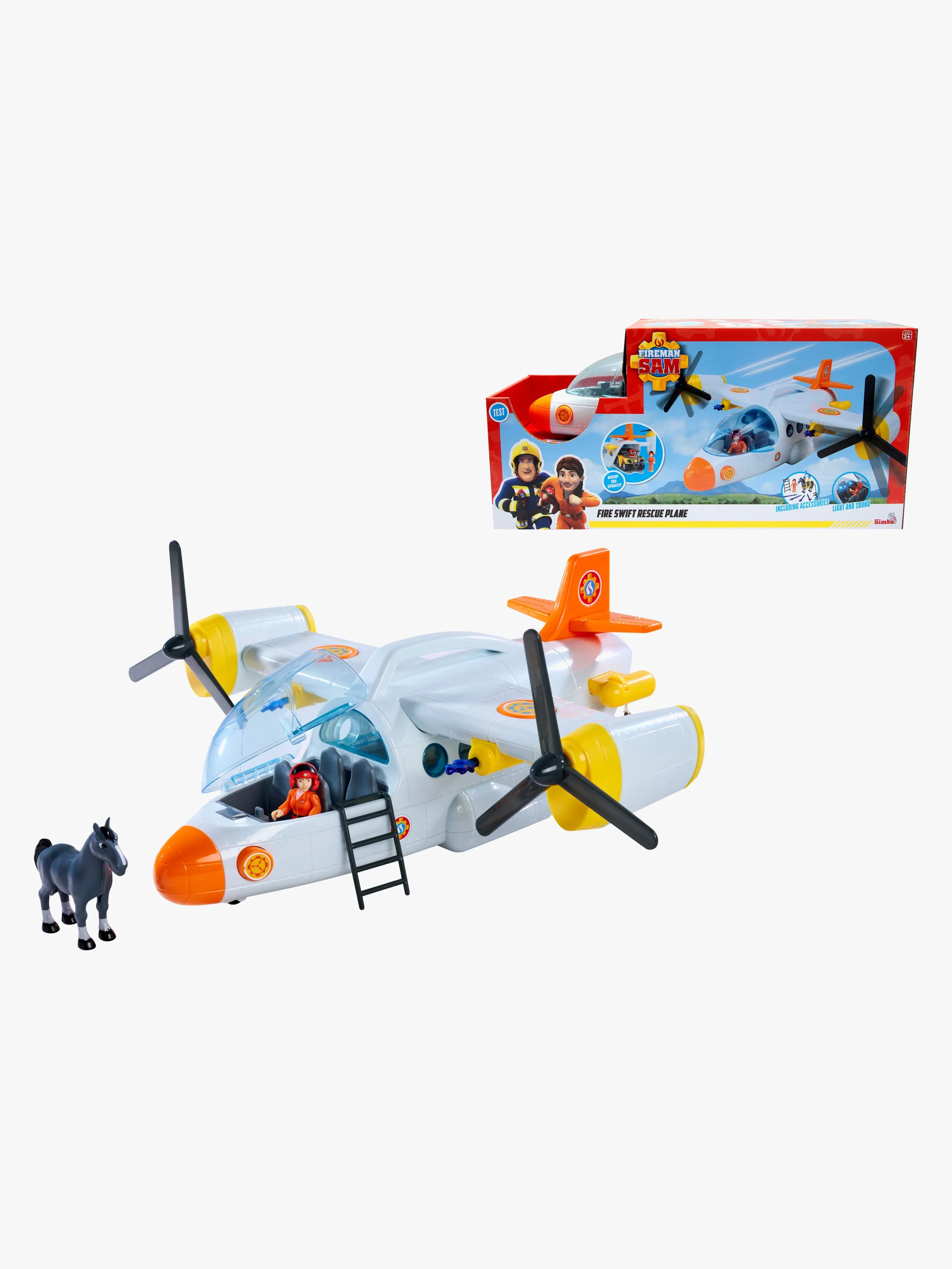 Brandman Sam Fire Swift Räddningsflygplan