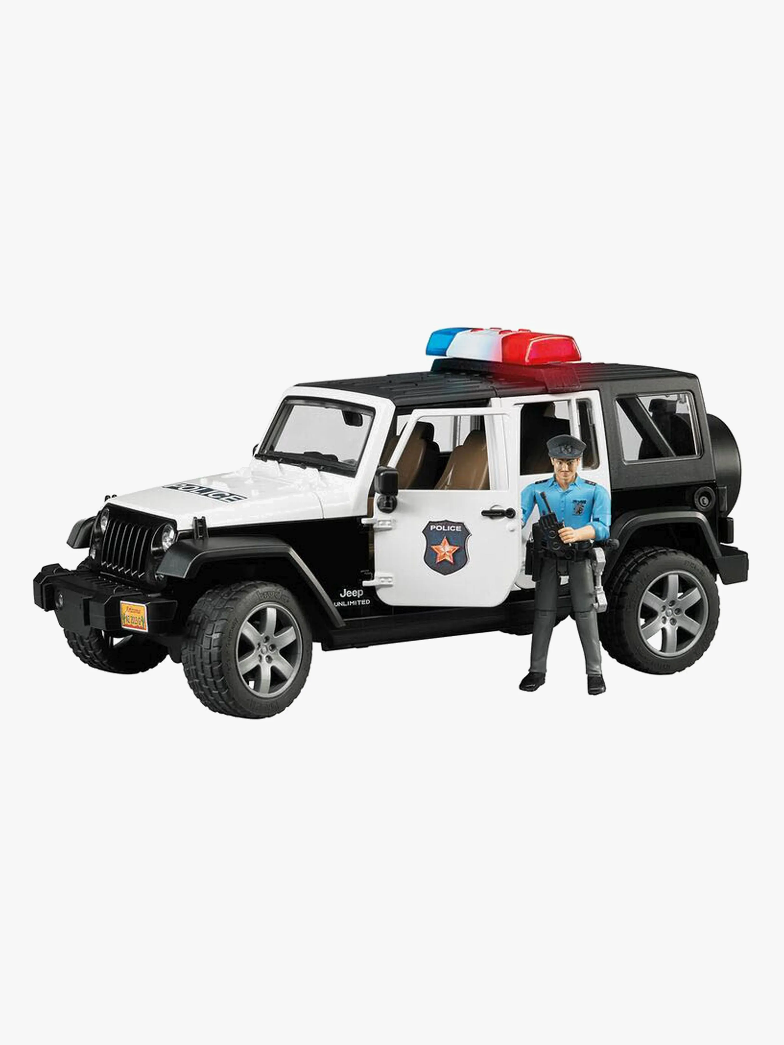 Bruder Jeep Wrangler Polisbil med Figur