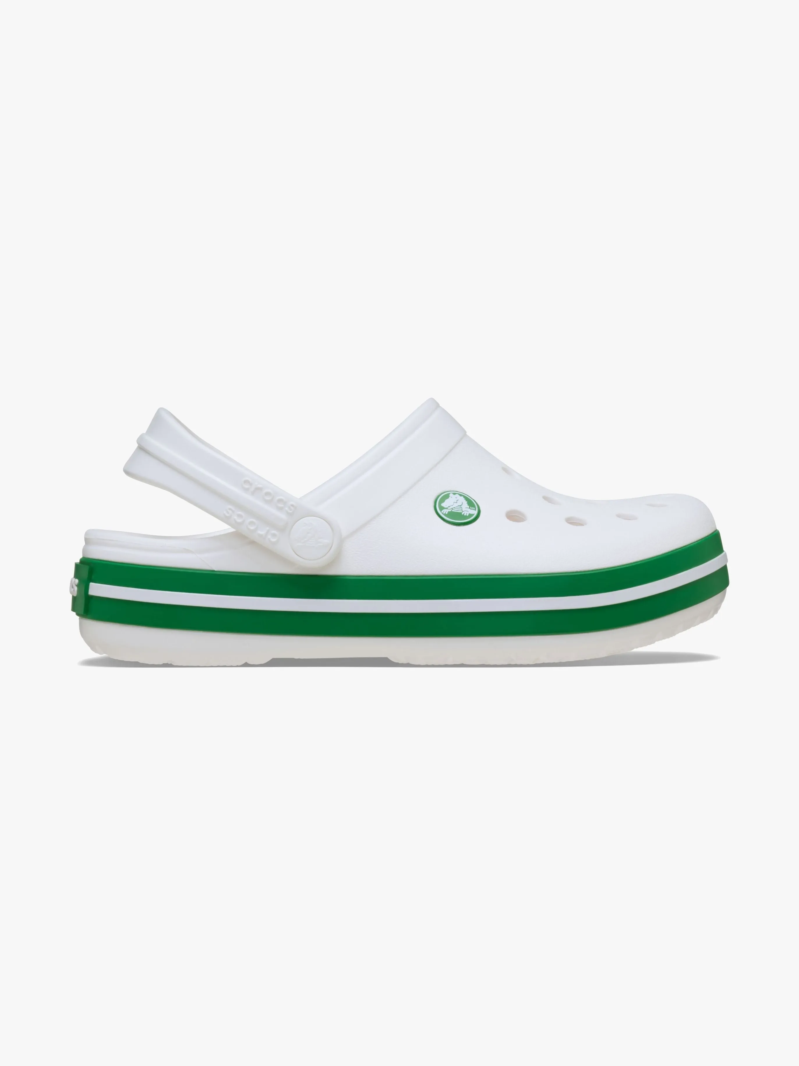 Crocs Crocband Tofflor, White/Green Ivy, 28-29