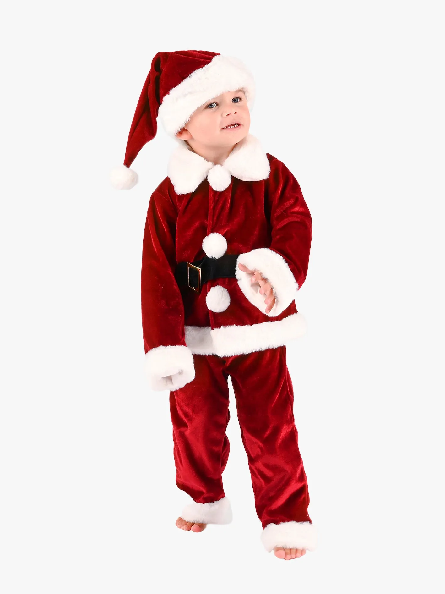 Den Goda Fen Tomtedräkt med Tomteluva, 98-104