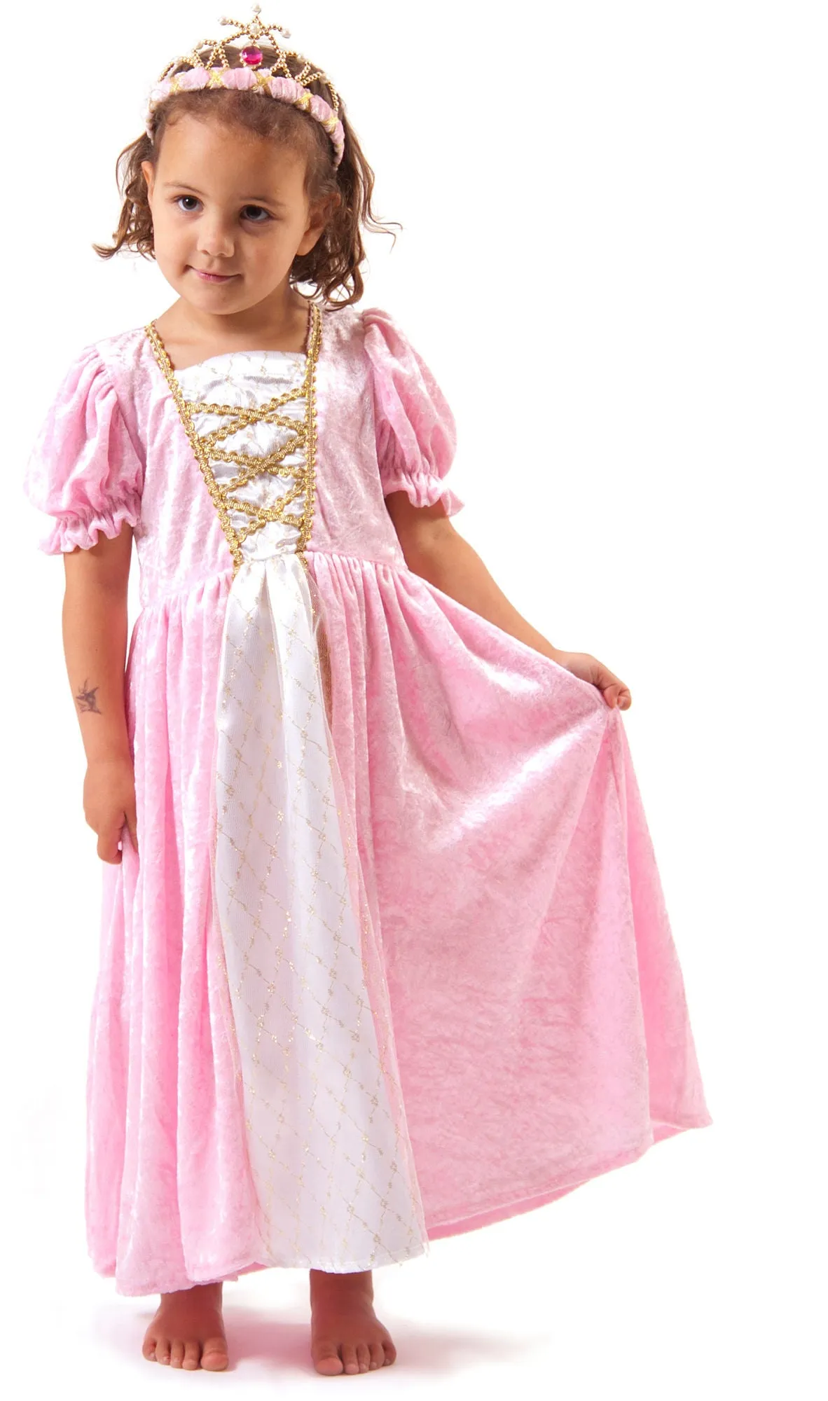 Den Goda Fen Utklädnad Prinsessklänning Sammet, Rosa L