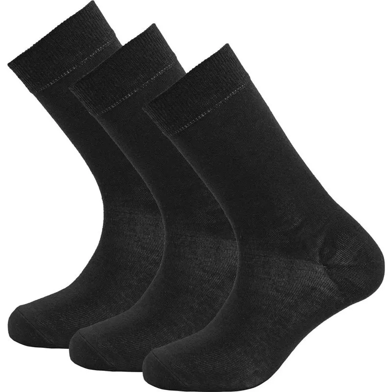 Devold Daily Merino Light Sock 3Pk Black Black 41-46