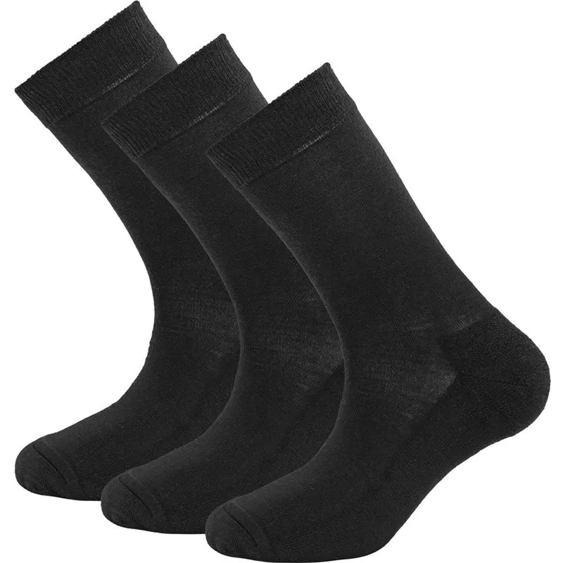 Devold Daily Merino MediumSock 3Pk Black Black 36-40