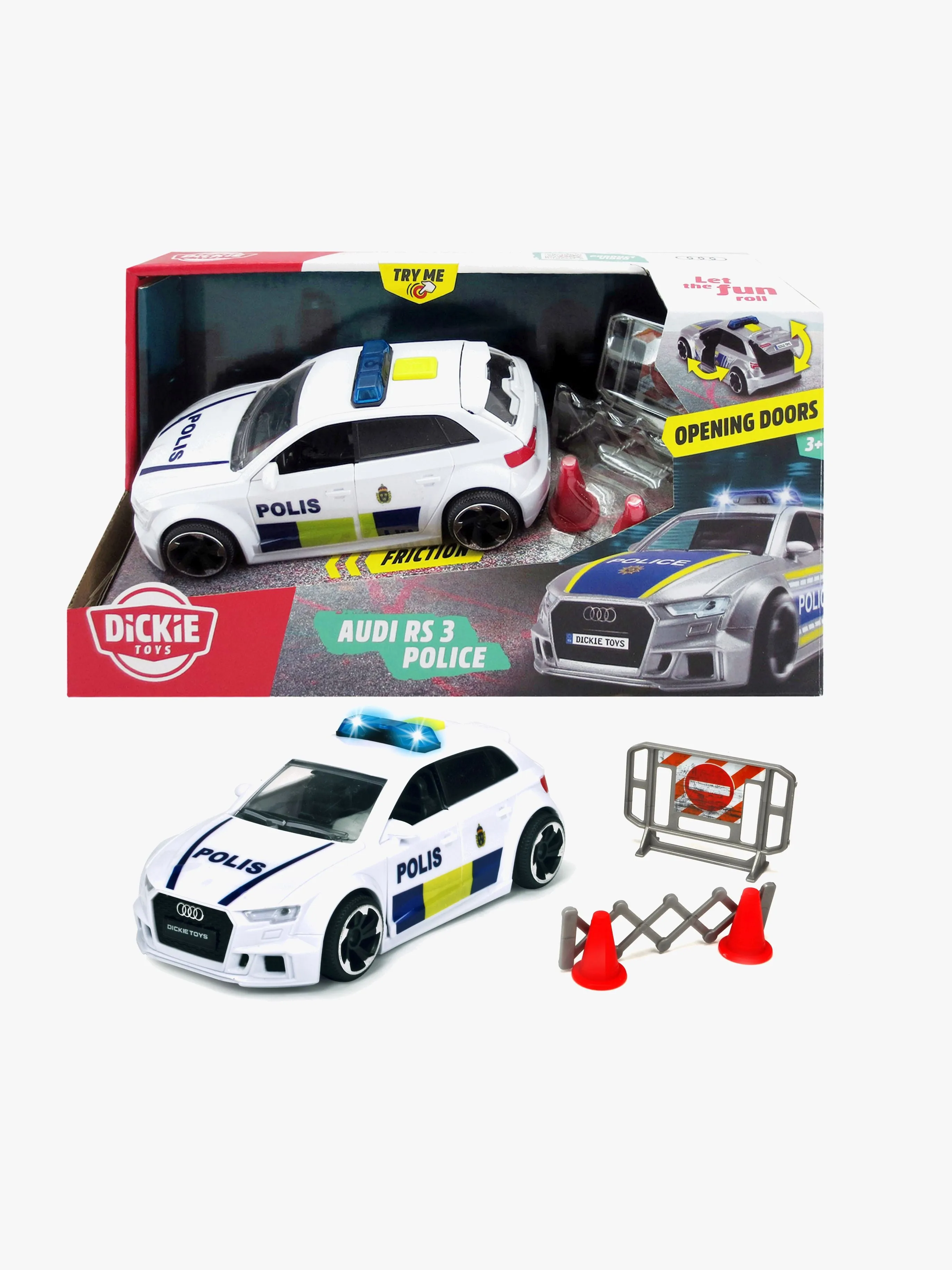 Dickie Toys Audi RS3 Svensk Polisbil