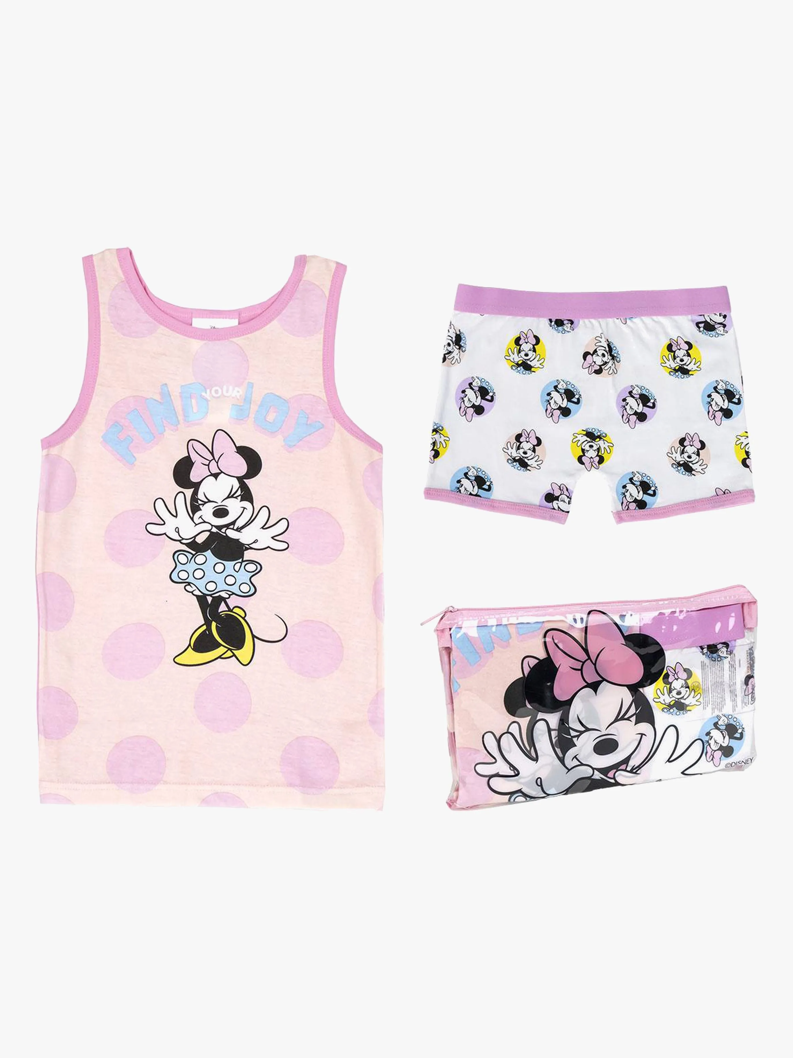 Disney Mimmi Pigg Pyjamas &  Necessär Set, Ljusrosa, 98-104