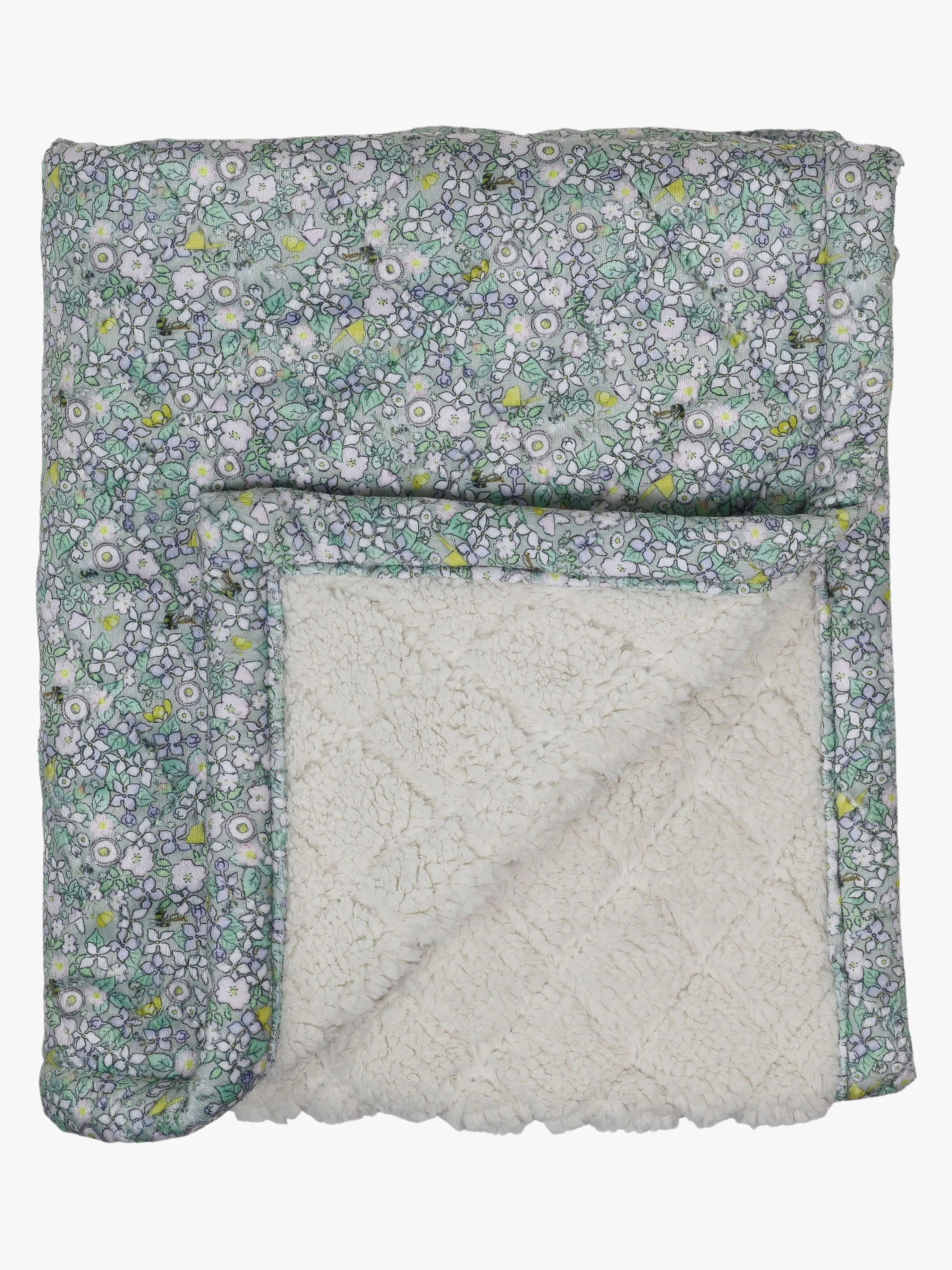 Elsa Beskow Blomsterfesten Quiltad Filt, Blå