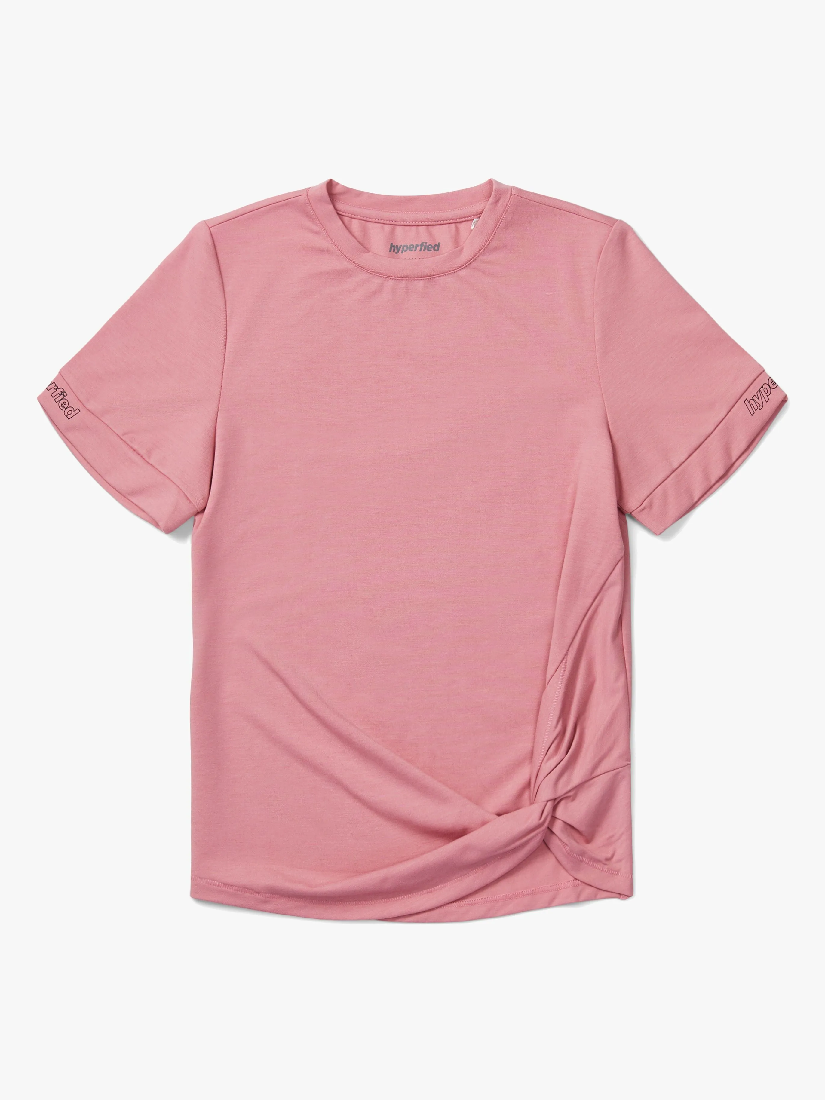 Hyperfied Jersey Knot Logo Top, Blush 134-140