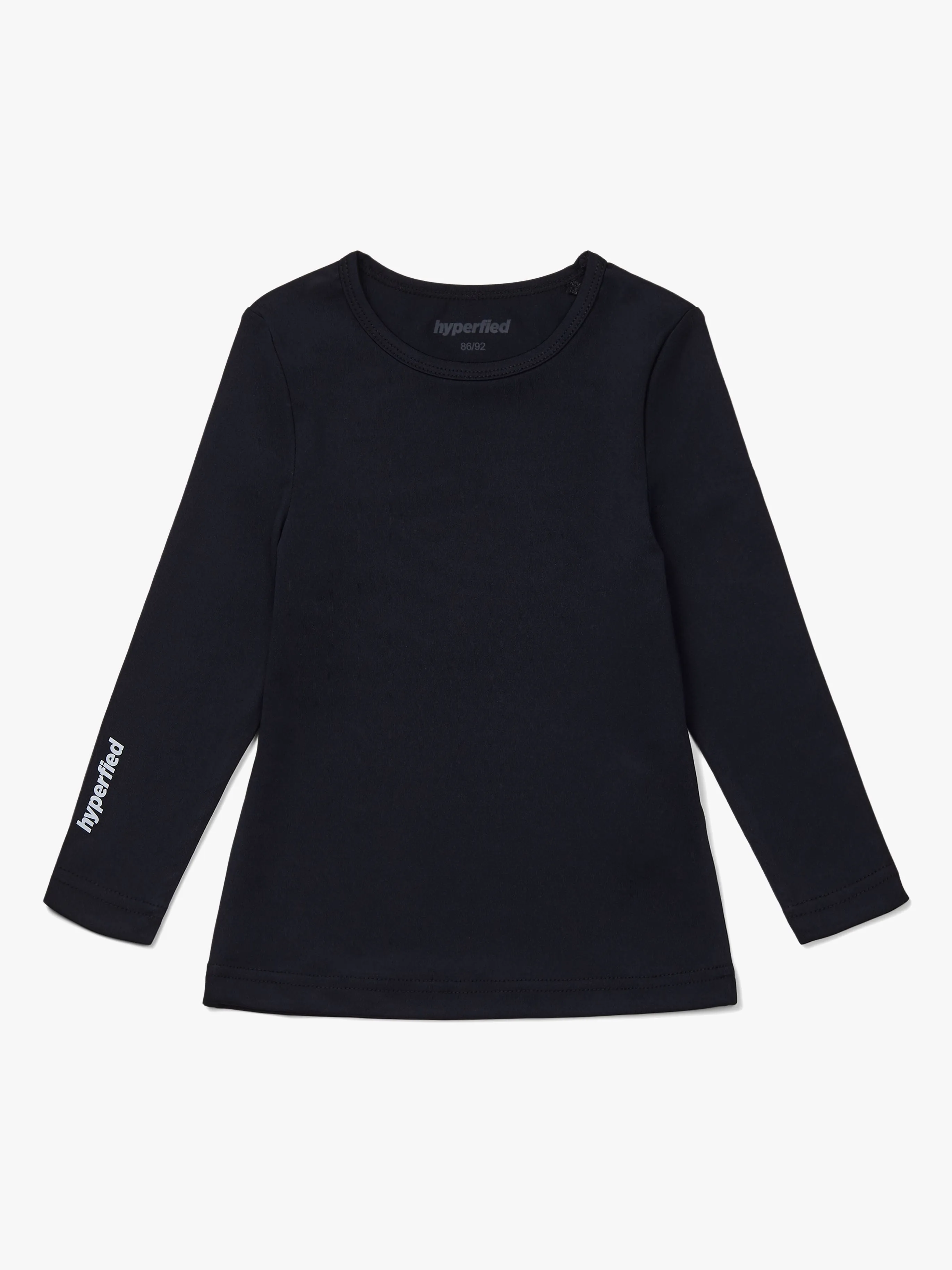 Hyperfied Long Sleeve Logo Top, Anthracite 134-140