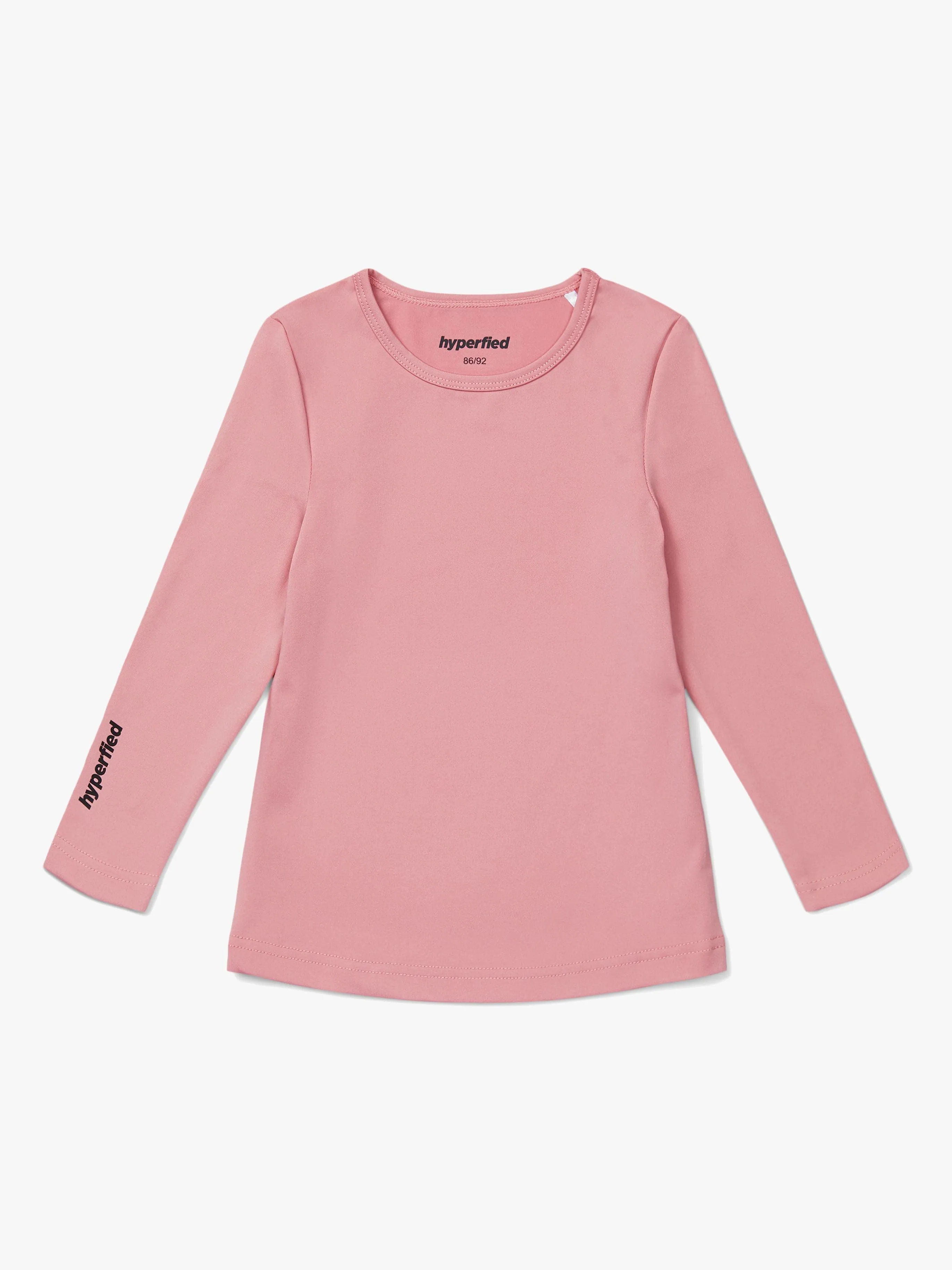 Hyperfied Long Sleeve Logo Top, Blush 110-116