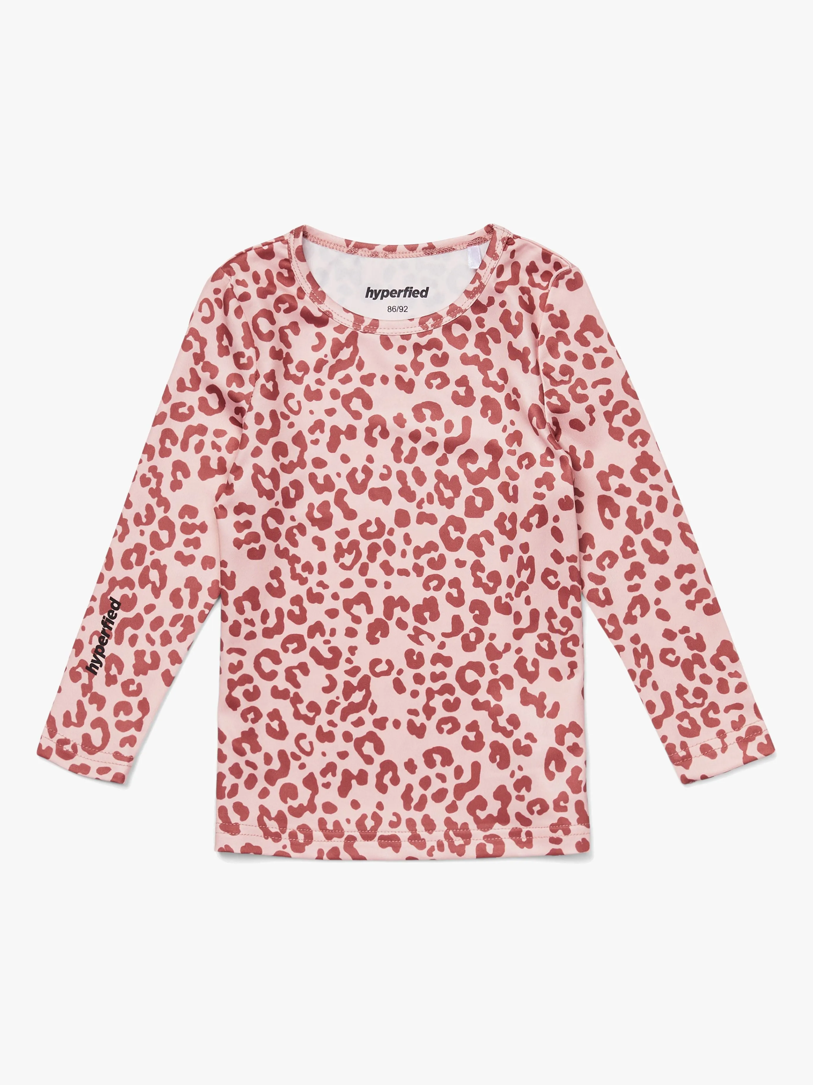 Hyperfied Long Sleeve Logo Top, Pink Leo 134-140
