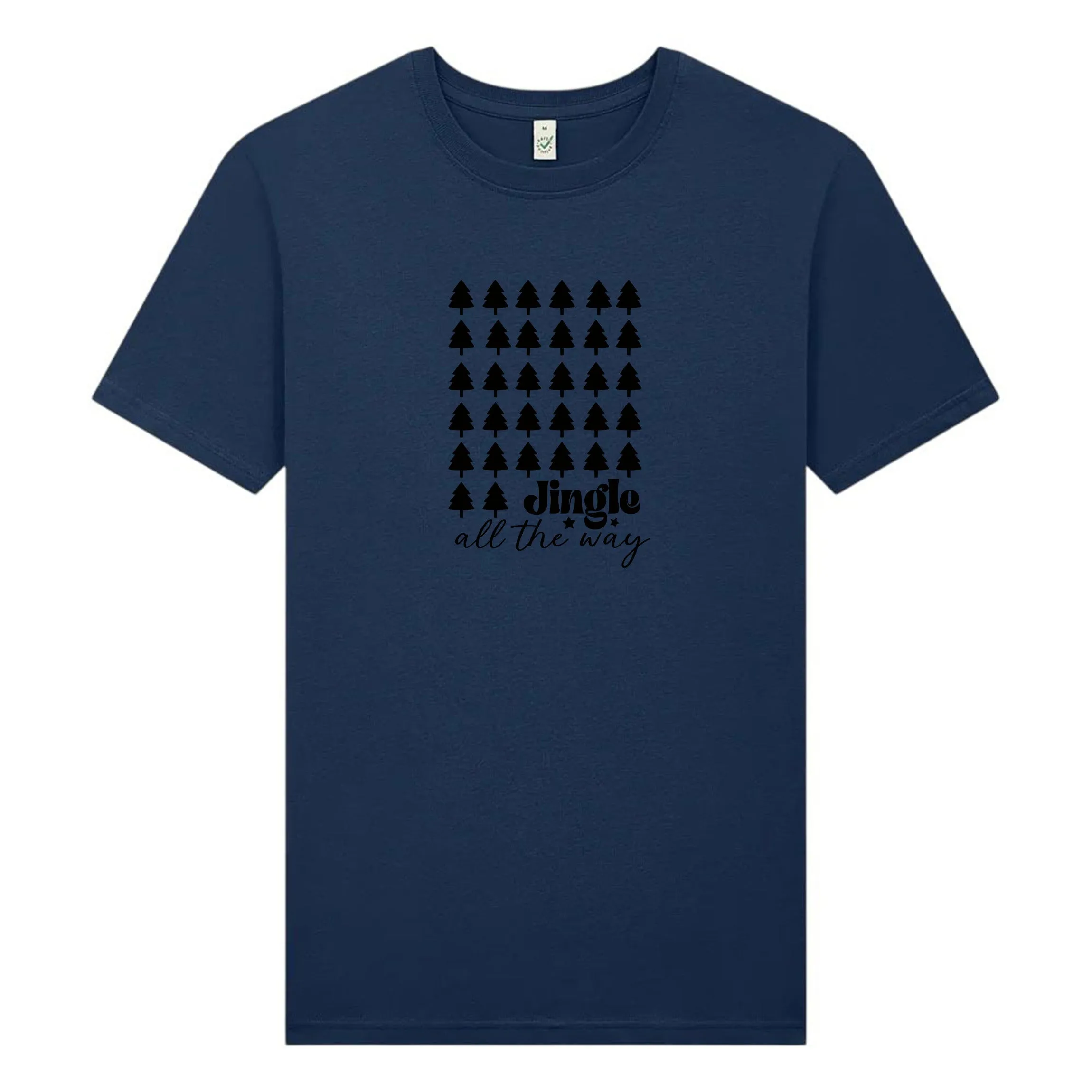 Jingle All The Way T-shirt Unisex – Granar - Marinblå / XL