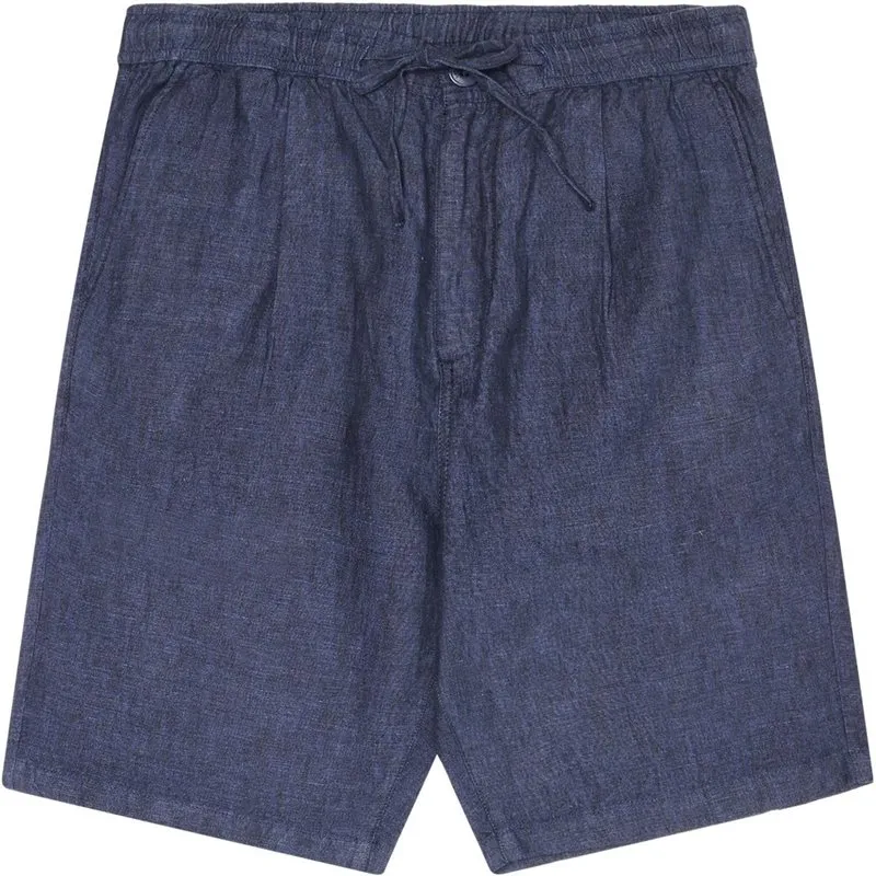 KnowledgeCotton Apparel Fig Loose Linen Shorts Total Eclipse Total Eclipse L