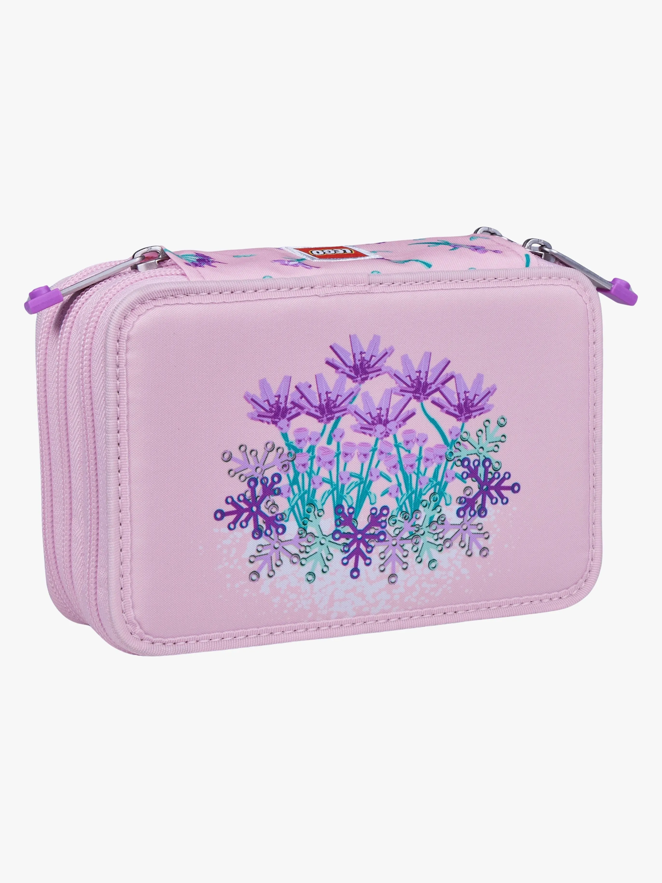 LEGO® Flowers  Fyllt Trippelpennfodral, Rosa