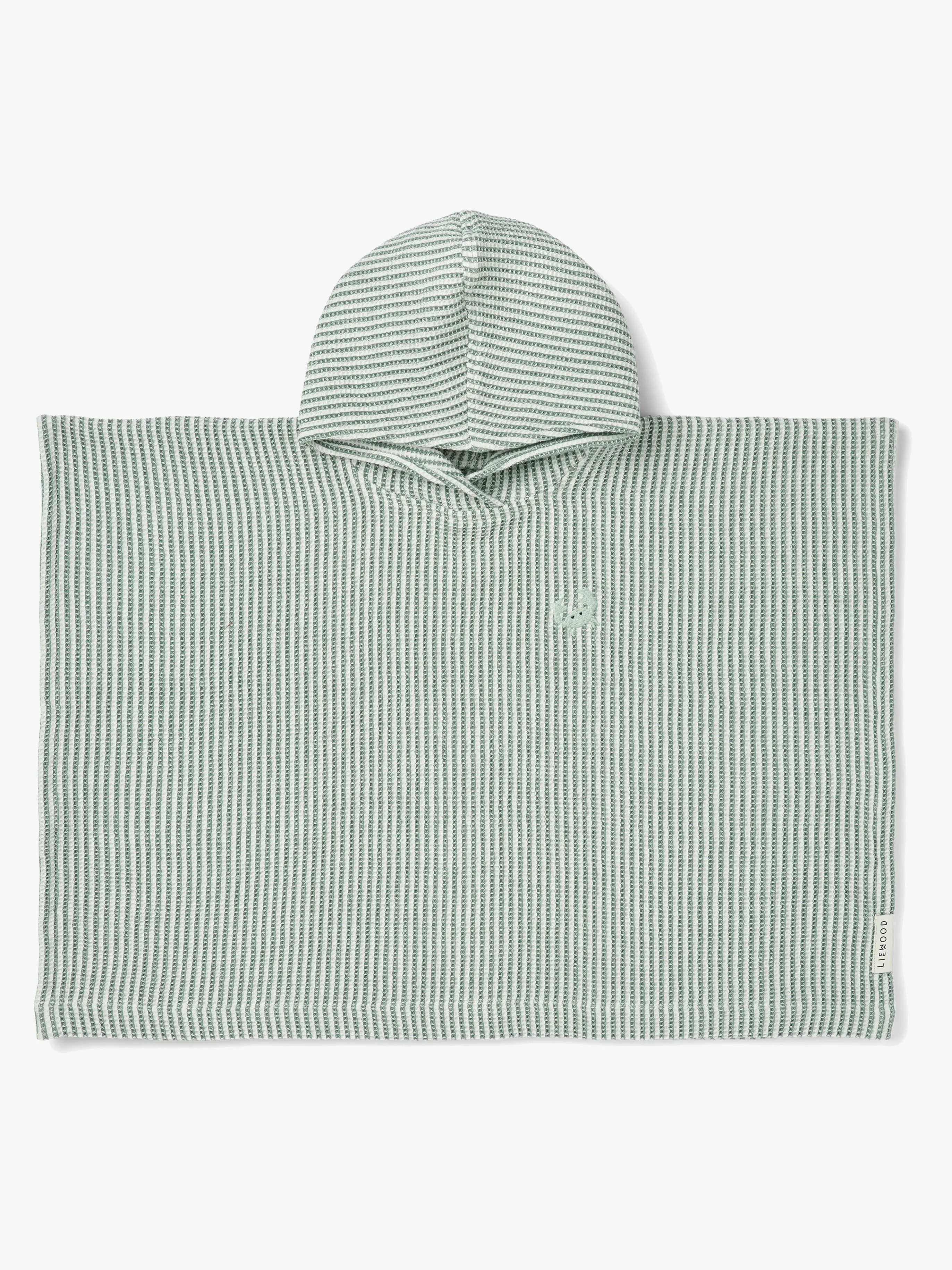 LIEWOOD Paco Badponcho Stripe, Peppermint/ Creme de la Creme, 3-4 år