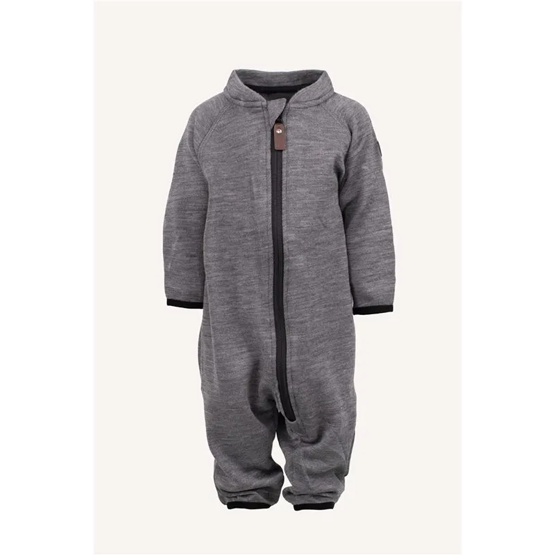Lindberg Rocco Wool Baby Overall Grey Melange Grey Melange 74 cl