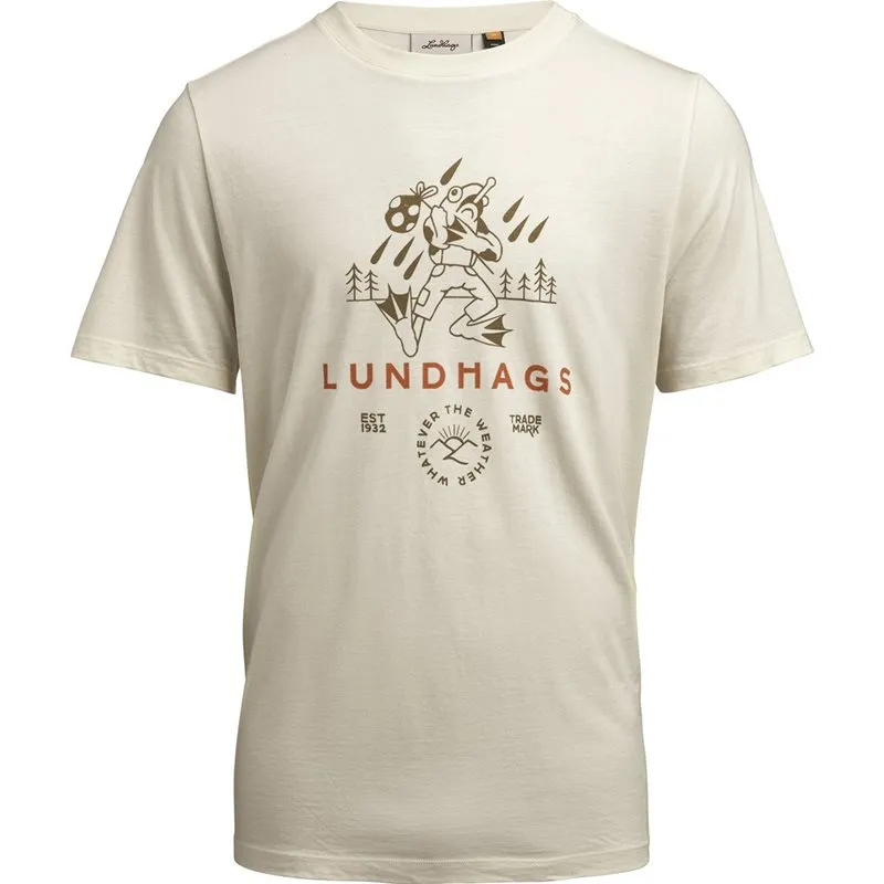 Lundhags Järpen Printed T-shirt M Chalk White Chalk White M