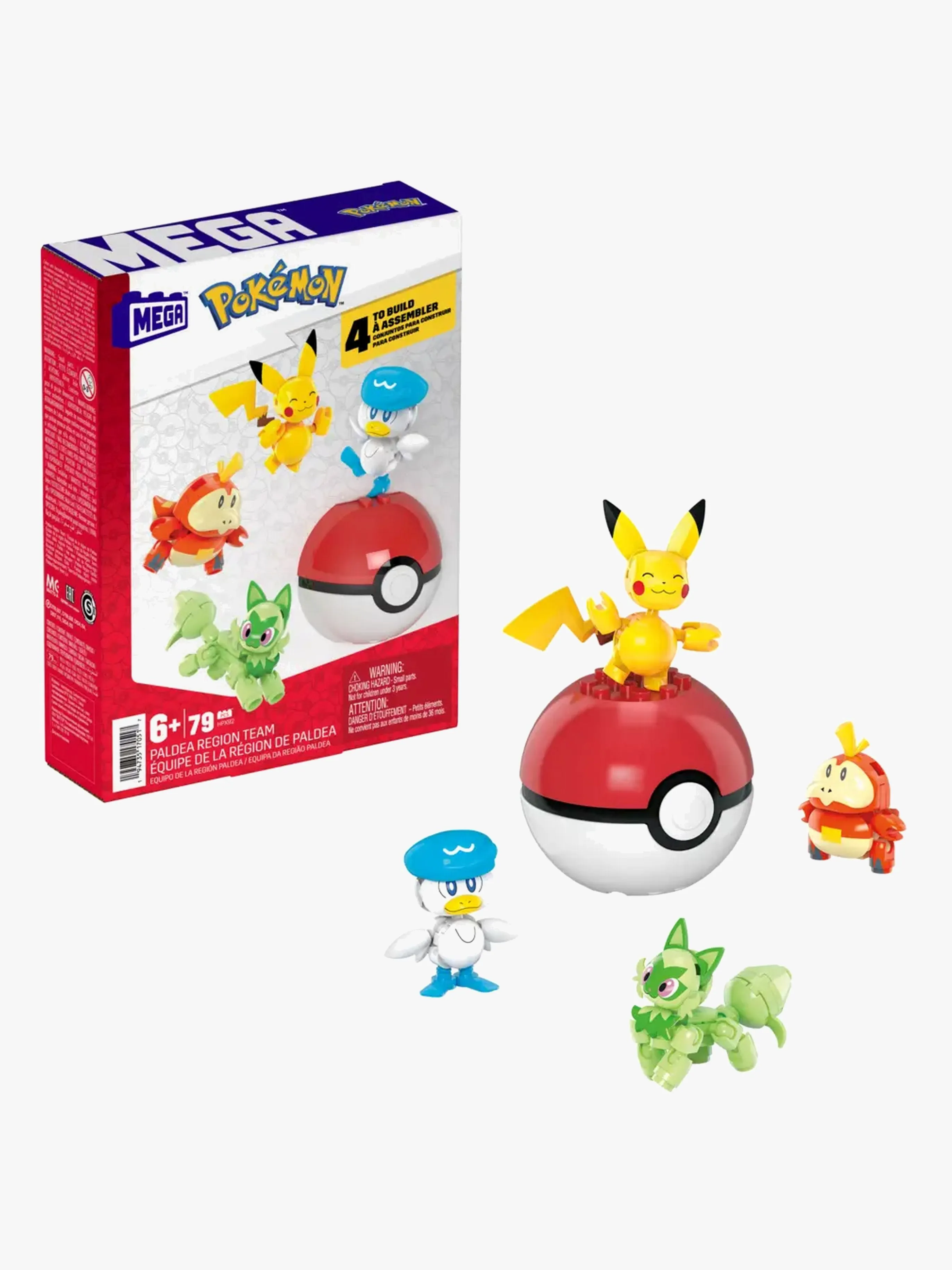 Mega Pokémon Byggsats Paldea Region Team 79 Bitar