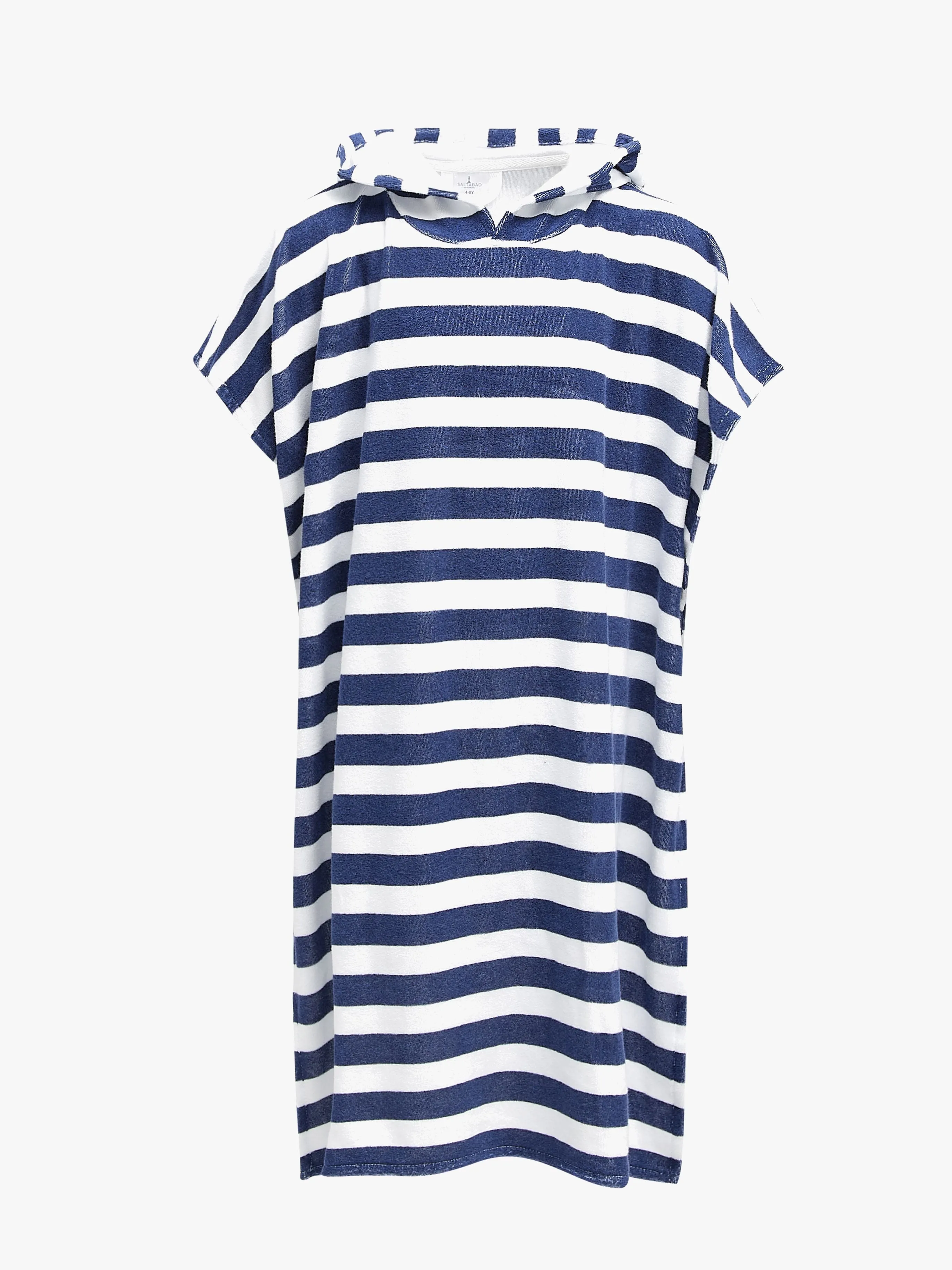 Saltabad Apelviken Badponcho, Navy White, 2-4 år