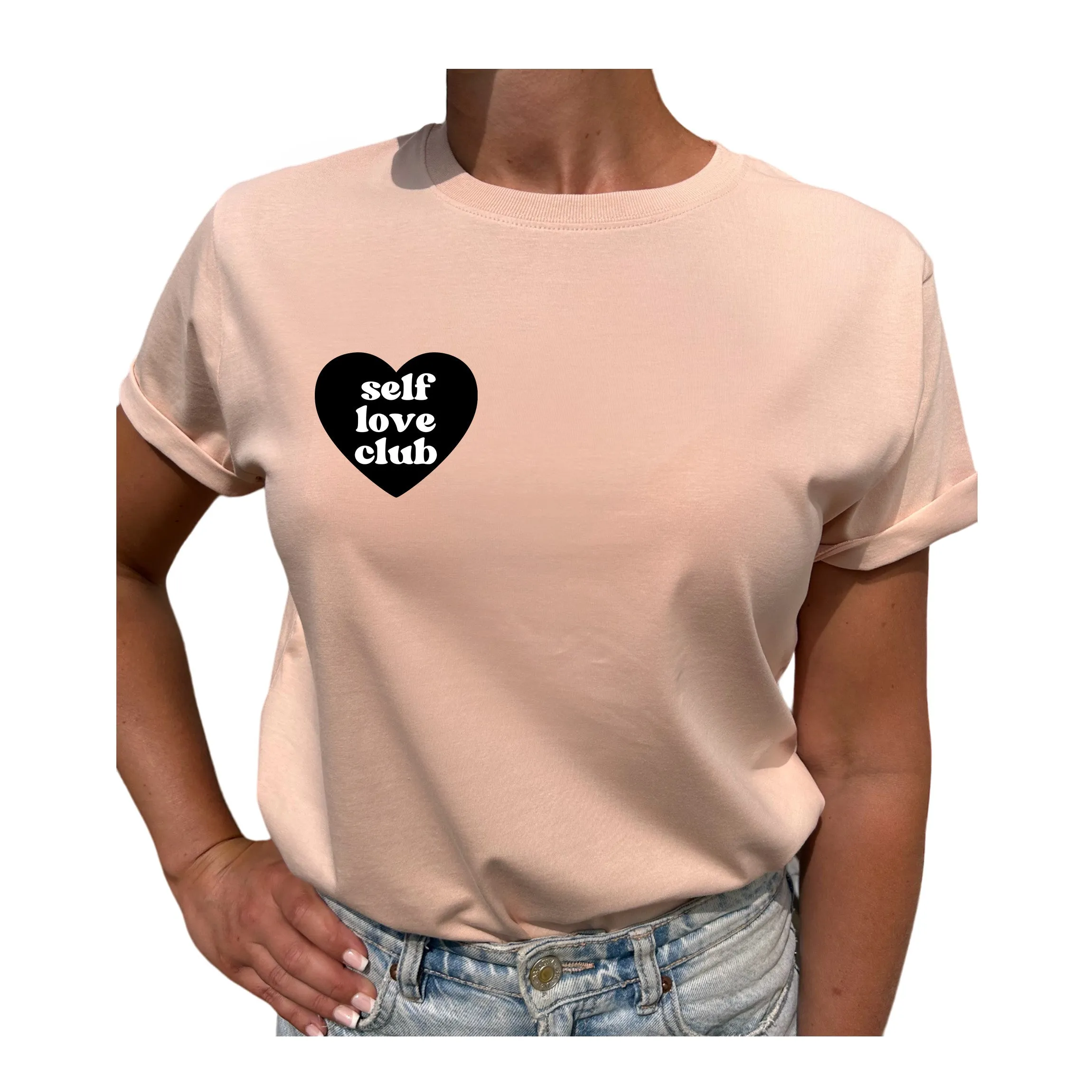Self Love Club i Litet Hjärta – Kärlek i Små Detaljer T-shirt - Misty Pink / S