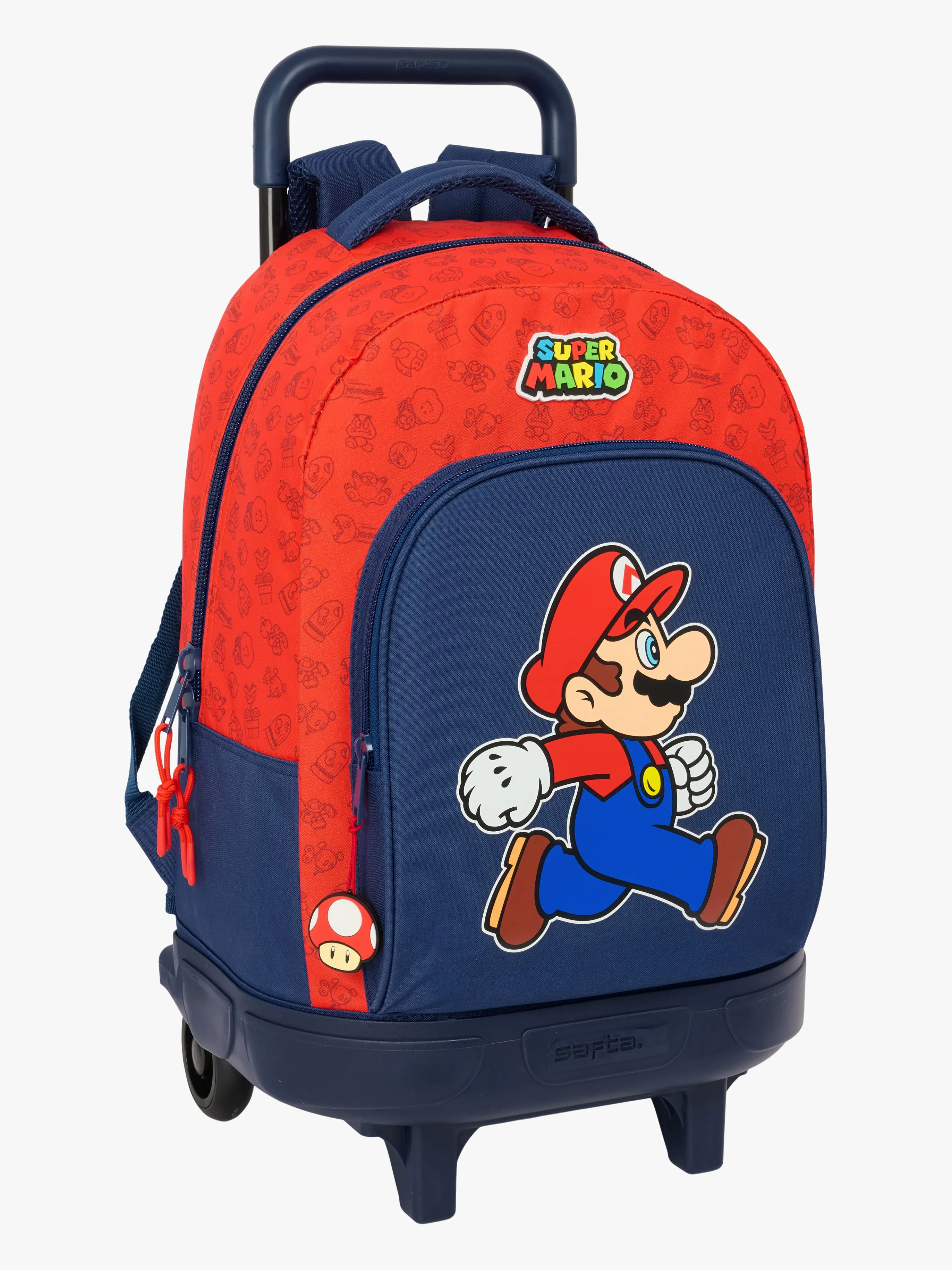 Super Mario Compact Trolley Resväska 33L Trick, Mörkblå/röd