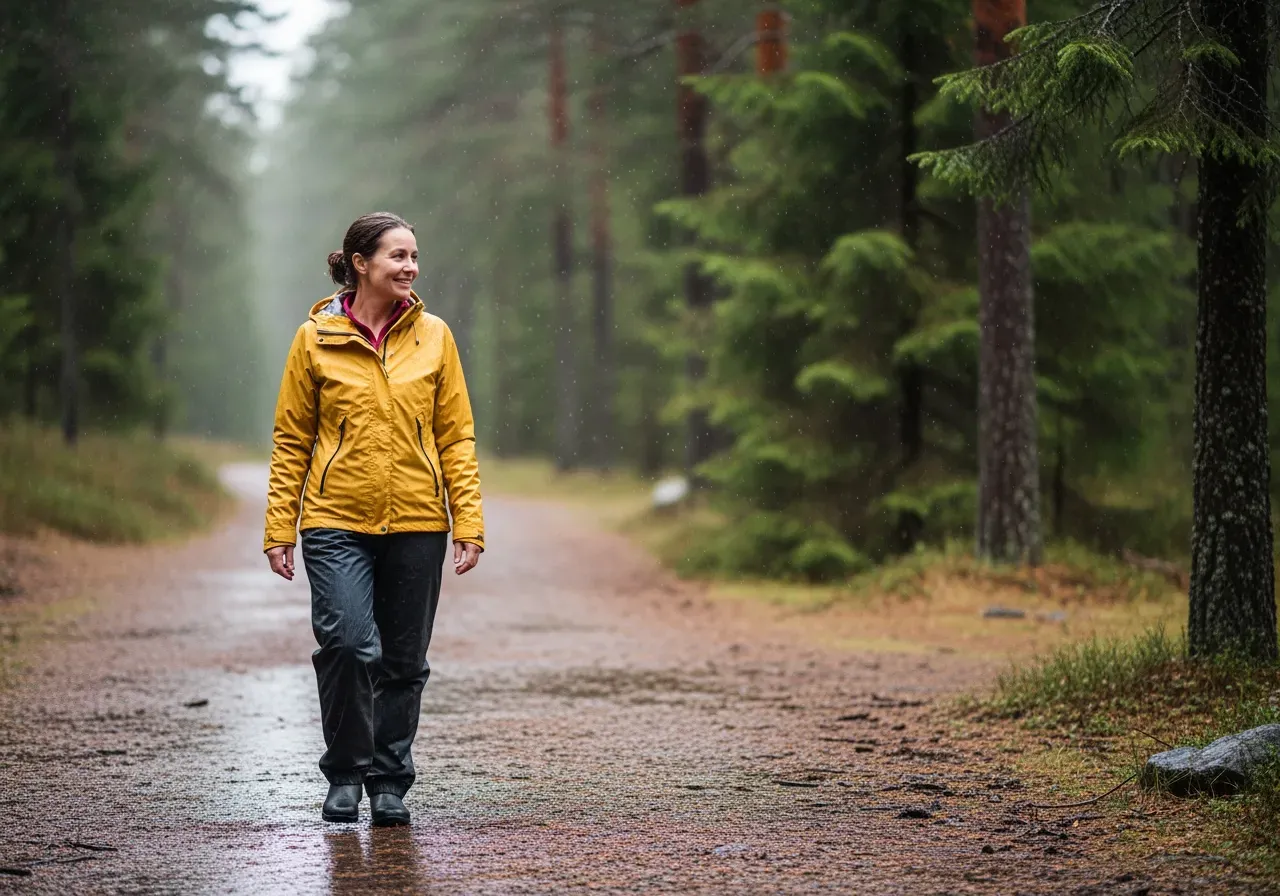 Utomhuslek i regn med barn
